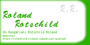 roland rotschild business card